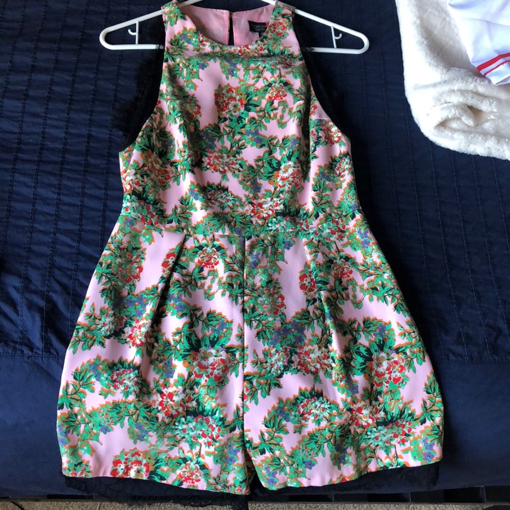 Romper top shop- babydoll style w/ cherry blossom